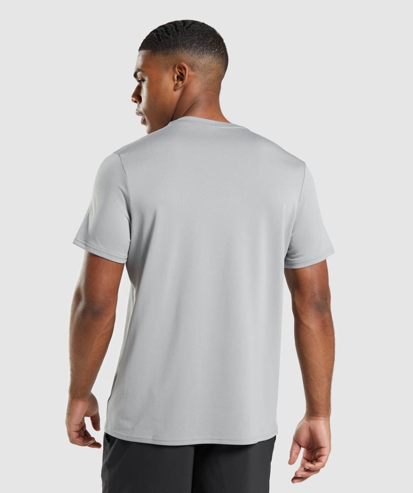 Men's Gymshark Arrival Regular Fit T-Shirts Light Grey | NZ 3JAHIP